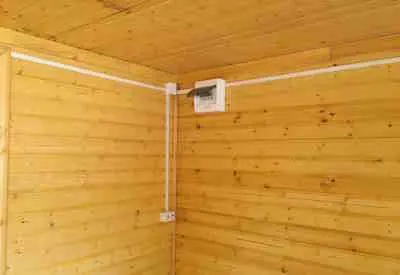 Монтаж электропроводки в бане